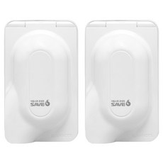 SaveS 自動滅火插座 防水型 浴室型 2孔 2p, 1個