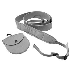 蔵CURA Air 麂皮頸帶 85~155cm + 口袋包 + 登山扣套組 灰色, 1套, CAS-100GRY