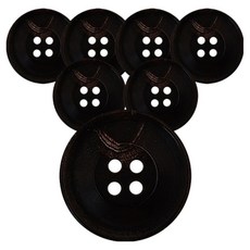 동대문단추왕 고급 리얼소뿔 단추 PH-04 20mm, 다크브라운, 7개