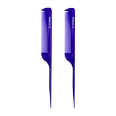 FAWEIO 髮葳鵝 海豚抗熱尖尾梳 SM-139-4-2, 紫色, 2支