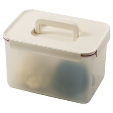 LocknLock 樂扣樂扣 Fresh Protect手提保鮮盒 象牙白, 1個, 手提保鮮盒 6L