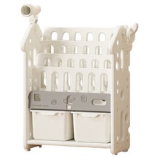 lilikoko 哩哩摳摳 魔法屋收納架 組合一, 4層, 玉蓮白