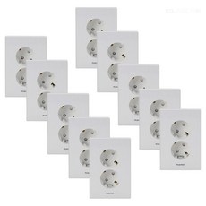 nano 電工 ART2 2孔 嵌入式 SIMPLE 插座 接地 白色, 10個