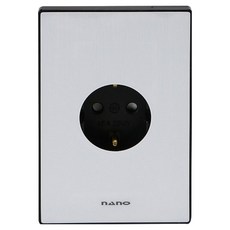 나노전기 아트2 1구 매입 SIMPLE 콘센트 접지 블랙, 1개