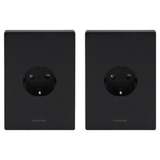 나노전기 아트2 1구 매입 SIMPLE 콘센트 접지 올블랙