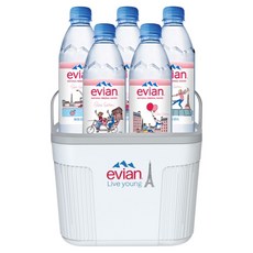evian 依雲 巴黎版設計礦泉水 隨機出貨 500ml*8入+保冷箱組, 1組