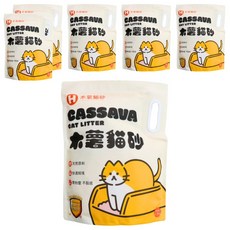 H木薯混和貓砂, 2.5kg, 6包, 無香