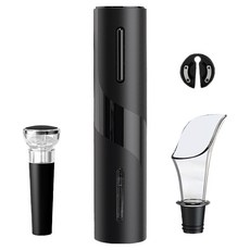 小麥購物 紅酒自動開瓶器 4件組 L2284, 黑色, 1組