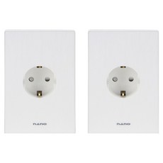 nano 電氣 Art2 1孔嵌入式 SIMPLE 接地插座 白色, 2個