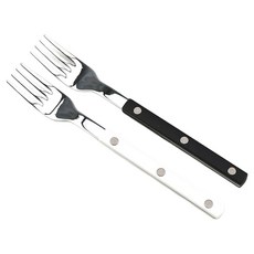 Bogen Marson 銀色餐具點心叉 2件組, 1套, 黑色, 白色