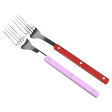 Bogen Marsong 銀色餐叉2件組, 1套, 寶石紅, 紫丁香色