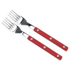 보겐 국내생산 마르송 실버 커트러리 티포크, 루비레드, 2개