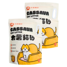 H 木薯貓砂, 2.5kg, 2袋, 無香