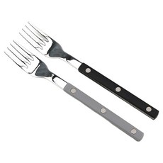 Bogen Marson 銀色餐具點心叉 2件組, 1套, 黑色, 灰色