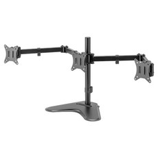 HAPPY TECH 快樂科技 桌上型三螢幕雙節旋臂支架 D26-C03V1 17~27吋, 黑色, 1個