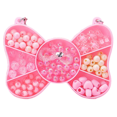 Thing Daily串珠手鍊製作串珠DIY組 蝴蝶結, 1套, 粉色