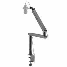 HAPPY TECH 快樂科技 桌上型麥克風支架 夾鎖兩用 TM-01 適用3/8" 5/8"孔, 黑色, 1個