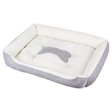 小骨頭寵物床, 灰色 + 米色, 1個