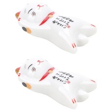 Soulrich 可愛陶瓷貓咪筆擱 5.3 x 2.7 cm, 2個