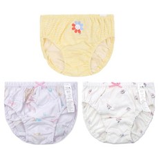 ORGANICMOM 女童三角內褲 Someju Yellow MJSUUP04 + 圓點玫瑰 MISUUP11 + Seren MISUUP12 套組