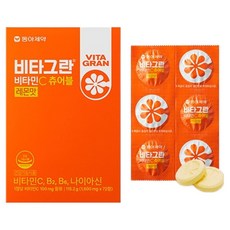 비타그란 동아제약 비타민C 츄어블 레몬맛, 72정, 1개