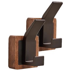 小麥購物 玄關實木掛鉤 L2333, 咖啡色, 2個