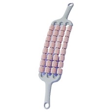 Hataesmall 簡約舒爽弧形4排32珠按摩棒 肩部按摩器 46 x 8 cm, 粉紅色, 1個