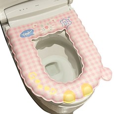 푸르른 사계절 변기 커버 시트, 핑크, 2개