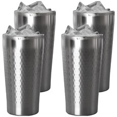 허니콤 ALL 스테인리스 304 이중 진공 텀블러, 실버, 4개, 500ml