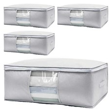 小麥購物 棉被收納袋 L2336 超大號 灰色, 4個, 1入