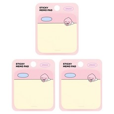 카카오프렌즈 라운드 점착 메모지, 어피치, 80매, 3개