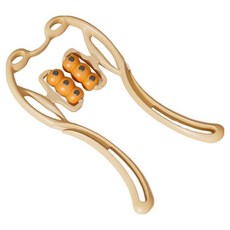 Hataesmall 便攜升級版6球12磁石肩部按摩器, 1個, 橘色