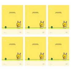 카카오프렌즈 A5 노트, 무지, 6개