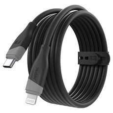 ARTMU Silky USB Type-C to Lightning 8-pin MFi 高速充電線, 黑色, 1個, 50cm