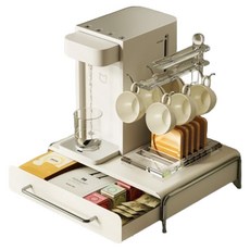 HorangSorang 鐵製抽屜咖啡膠囊收納盒, 白色, 1個