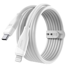 아트뮤 실키 USB C타입-라이트닝 8핀 MFi 고속충전 케이블, 150cm, 그레이, 1개