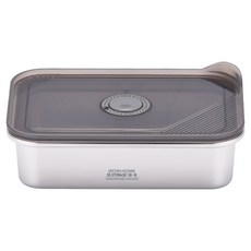 키친플라워 연마제 없는 원터치 스텐 304 밀폐용기 일반형, 1개, 1000ml