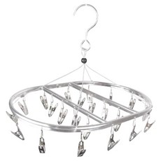 Axis 艾克思 橢圓形輕鋁合金曬衣架22夾, 1個, 銀色