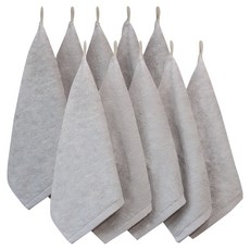 From Cotton 40支精梳棉附掛環擦手巾 65g, 淺灰色, 10個