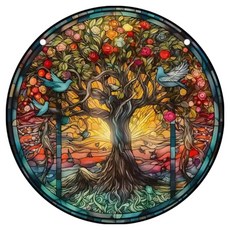 테이아 글라스 실내외 컬러풀 인테리어 아크릴 원반 캐처, 디자인 53