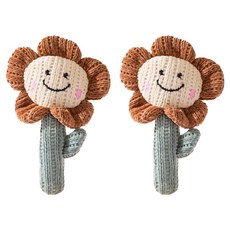 卡哇伊解悶貓玩具 笑臉花貓造型, 米綠色, 2個