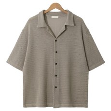 M.N.C 男女通用 時尚開領短袖針織衫 MDCD271AD