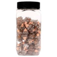 QSENN 機械式替換軸開關 5-pin 線性 100入, 製造商軸, 白色 + 粉紅色, Haimu 煙燻粉紅軸 V2