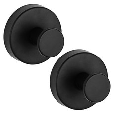 小麥購物 不鏽鋼吸盤掛鉤, 2個, 黑色