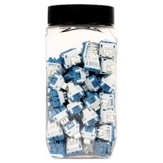 큐센 스위치 기계식 교체축 5핀 택타일 100p, 네이비 + 화이트, 하이무 저소음 위스퍼, 제조사축