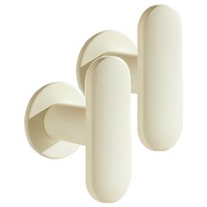 小麥購物 奶油風太空鋁旋轉掛鉤 L2349, 奶白色, 2個