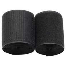 라온엘앤씨 라온 초강력 벨크로 찍찍이 테이프 암수 세트 블랙, 1세트