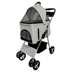 Doogo 寵物分離式摺疊推車 LC01, 1台, 灰色