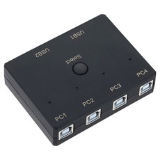 YTEK USB 2.0 수동 선택기 2대4 스위치, YT-USW24A, 1개