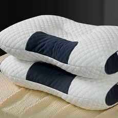 몽슬립 목편한 수면 라텍스 경추 베개, 화이트, 1개